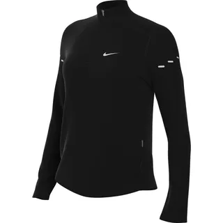 Nike Swift Dri-FIT UV 1/2-Zip Laufshirt Damen 010 black/reflective silv XL