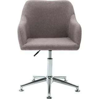 vidaXL Esszimmerstuhl Drehbar Taupe Stoff - Taupe
