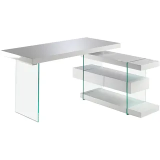 ac angel cerda Eckschreibtisch transparent / Weiß