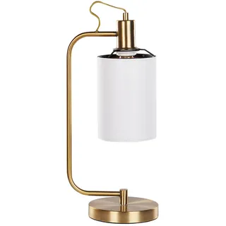 Beliani Tischleuchte Kupfer/Weiß Liberia , Weiß, Kupferfarben , Metall , E27 , 16x46x21 cm , Lampen & Leuchten, Innenbeleuchtung, Tischlampen