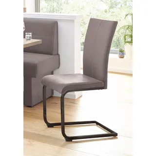 Home affaire Freischwinger »Nils« (Set) 2 Stk.Stuhl belastbar bis 120 Kg, Gestell Metall im Chrom-Look oder Schwarz, braun