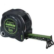 Lufkin L1116BCM 3cm x 5m Shockforce Night Eye Doppelseitiges Maßband, 30 Meter Fall Getestet - Version mit Schwarzer Klinge