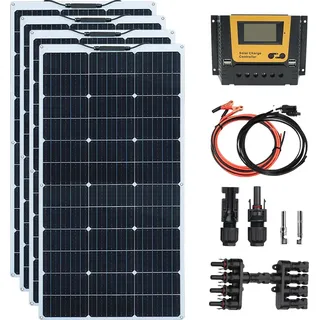Flexibles Solarpanel, hohe Modulleistung von 24%, leichtes Design, 12V 400W Solarkit