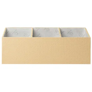 Exacompta 68602E Schreibtisch-Organizer Office By Me mit 4 Fächern aus Recycling-Karton mit Textileffekt. Ideal zur Aufbewahrung von Stiften, Smartphone, Tablet und mehr. Stifteköcher Beige