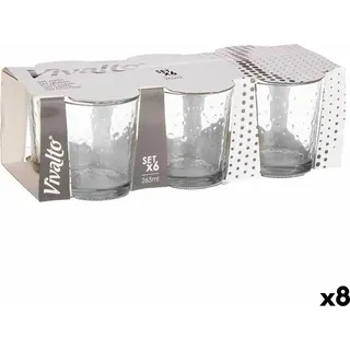 Vivalto Vasen-Set 79064 Transparente Vidrio Puntos 265 ml (8 Stück)