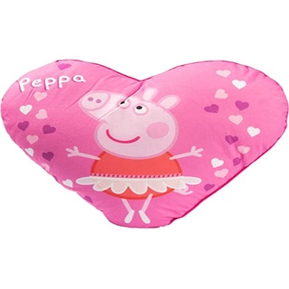 Peppa Wutz Kissen Herzen, ca. 40 cm, rosa, 1 Stück (1er Pack)