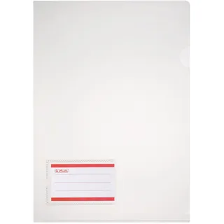 Herlitz Aktenhülle, A4 mit Etikett, 0,18 mm stark, transparent
