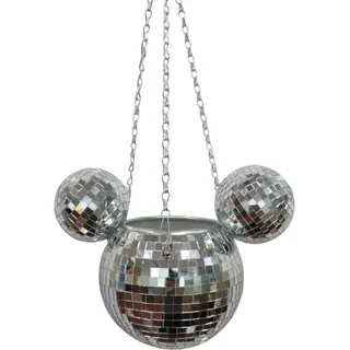Disney Hängende Disco Blumentopf Mickey Silber 17 cm