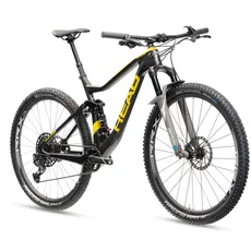 Head Unisex – Erwachsene Adapt Edge Team Full Suspension Bike, schwarz metallic/gelb, 52