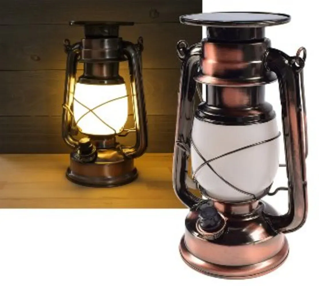 Bild von Campinglampe LED Dimmbar 23,5cm Hängelampe Retro Design tauschbarer Akku Warmweiß