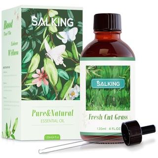 SALKING Frühling Ätherische Öle, Frisch geschnittenes Gras öl 120ml für Aroma Diffuser, Aromatherapie Duftöl für Duftlampen Luftbefeuchter, Geschenke für Frauen, Valentinstag