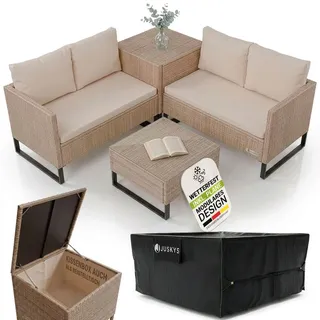 Juskys Santorini Loungeset creme/sand