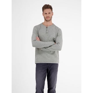 Lerros Langarmshirt »LERROS Serafino in Strukturqualität - Platinum Grey M S