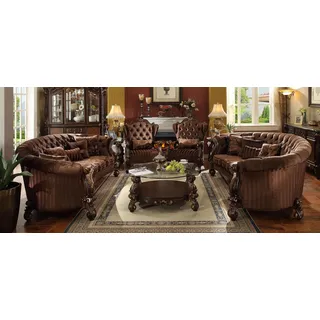 Design Couch Sofa Garnitur Polster Sofas Couchen Sitz Garnituren Neu 4+4 Sitzer - Braun