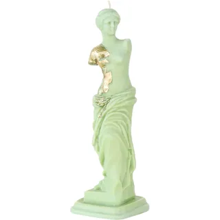 Nklaus Künstlerische Bienenwachskerze Venus von Milo Tropfkerze 16209 grün