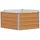 Hochbeet im Garten 129 x 129 x 45 cm Braun