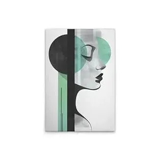 A.S. Création Leinwandbild Frau mit Formen - Wandbild in Weiss, Schwarz - 40 x 60 cm - DD133162