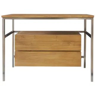 Teako Design Waschtisch Salonia Teakholz Edelstahl 105x55x80 cm