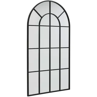 Mid.you Wandspiegel , Schwarz , Metall, Glas, Holzwerkstoff , rechteckig , 100x180x3 cm , Bsci , Garderobe, Garderobenspiegel