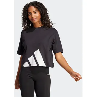 adidas Essentials Big Logo Boyfriend Damen, T-Shirt schwarz - XS