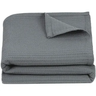 ZOLLNER Kuscheldecke,, grau Textil, 150x200 cm, Oeko-Tex® Standard 100, Wohntextilien, Decken, Kuscheldecken