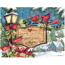 Lang Weihnachtskarten mit Aufschrift Heart Come Home (1004831)
