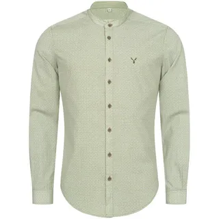 Trachtenhemd NÜBLER "Trachtenhemd Langarm Peter", Herren, Gr. XL, EURO, grün, Obermaterial: 100% Baumwolle CO., Hemden Trachtenhemd