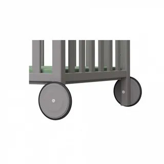 Paidi Gitterbettrollen , Schieferfarben , Holz , 2-teilig , Buche , massiv , Blauer Engel, Goldenes M , Babymöbel & Kindermöbel, Babyzimmer, Laufgitter