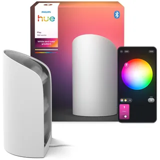Philips Hue Play Smart Wall Washer Weiß, Weißes & farbiges Licht mit ColorCast-Technologie, Bluetooth-kompatibel, Sprachsteuerung mit Alexa, Apple Home & Google Assistant, 1er Pack