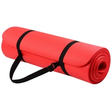 BalanceFrom BFGY-AP6RD Go Yoga Allzweck-Yogamatte mit Tragegurt, Rot