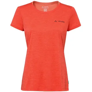 VAUDE Essential T-Shirt für Damen – Schnelltrocknendes & pflegeleichtes Sport Shirt, Atmungsaktives Outdoor T-Shirt mit Rundhals - Glowing red, 46