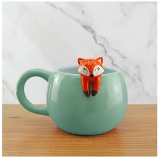 Winkee - Pet Friends Kaffeetasse | Die süße Kaffee-Tasse & Tee-Becher in groß | Cute Coffee Mug | Große Tasse ca. 350 ml | Geschenk für Geburtstag, Einschulung, Weihnachten, Valentinstag