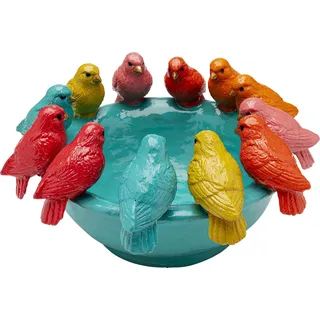 Kare Design Deko Schale Birds, Mehrfarbig, 14x28x28 cm, Obstschale, Schale, Handbemalt, Esszimmer