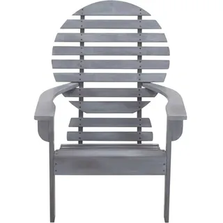 vidaXL Adirondack-Stuhl Massivholz Akazie Grau - Grau