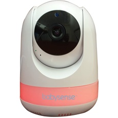 Babysense Add-On Kamera Für Video Baby Monitor MaxView, Zwei-Wege Talkback Audio, Nachtsicht, RGB Nachtlicht, Schlaflieder, Temperaturüberwachung