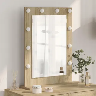 vidaXL Waschtischspiegel Rechtwinklig Sonoma-Eiche 70 x 50 x 18 cm - Braun