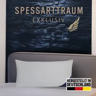 SPESSARTTRAUM 3-Kammer-Kopfkissen »Exklusiv, Kissen ist made in Germany« Füllung: 90Daunen10FedernKlasse1DownpasszertifiziertAussenkammern 1 Stk. tlg. gute Stützkraft, Seitenschläfer & Rückenschläfer, weiß