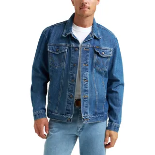 Wrangler Herren Ungefütterte Western Cowboy-Schnitt Jeansjacke, Stonewashed, M