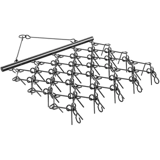 Vevor Wiesenegge, 178x147x11cm, Wiesenschleppe mit 60 Zähnen, geeignet für ATV- & UTV-Traktoren, für Bodenvorbereitung, Aussaat, Glättung von Landschaften & die Instandhaltung von Kiesauffahrten