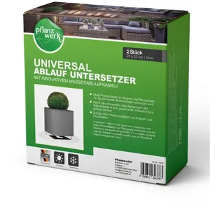 Pflanzwerk Pflanzkübel Untersetzer 2er Set *BLUMENKÜBEL FROSTSCHUTZ* *KEIN STAUWASSER* *Perfekter WASSERABLAUF*