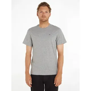 Tommy Hilfiger Tommy Jeans T-Shirt »TJM ESSENTIAL SOLID TEE« mit Rundhalsausschnitt und dezenter Logo-Flag, grau