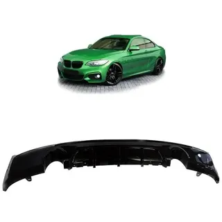 Heckansatz Heckspoiler Diffusor für BMW F22 Coupe F23 Cabrio für M-Paket 2 Rohr