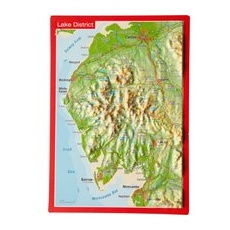 Georelief 3D Reliefpostkarte Lake District - One Size