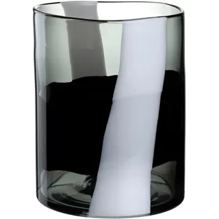 LEONARDO Vase BANDA NERA", schwarz, B:20,5cm H:26cm T:20,5cm, Glas Vasen, Dekovase