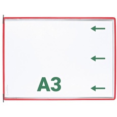 Bild 10 tarifold Sichttafeln mit 5 Aufsteckreitern DIN A3 quer rot, Öffnung seitlich