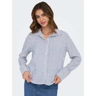 Only Hemdbluse cloud dancer stripes:anni Blau M