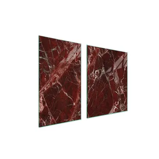 Glasplatte und Schneidebrett 100x52 Marmor