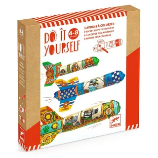 Djeco DIY Djeco Set, Flugzeuge – Lernspielzeug für Kinder