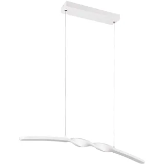 Reality Leuchten LED Pendelleuchte Ginko R35791131, Metall Weiß matt, inkl. 18 Watt LED