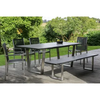 Niehoff Set Noah, Nemo, Tina - Das Set besteht aus: 1 x Tisch Noah, 1 x Bank Nemo, 4 x Sessel Tina.